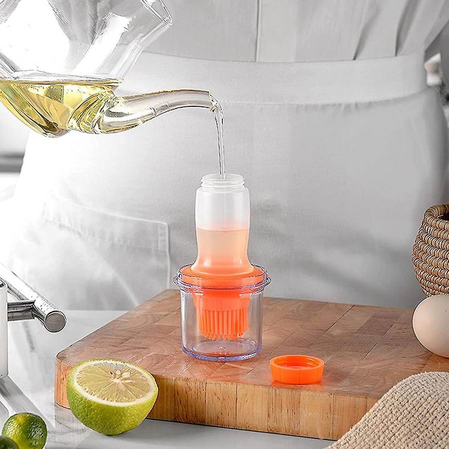 2 Pack Oil Bottle with Silicone Brush,for Kitchen Cooking Brush