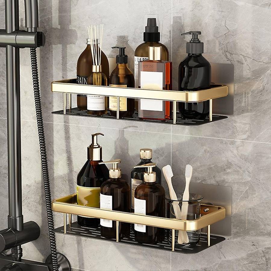 Punch-free Bathroom Shelf Kitchen Organizer Storage Rack Holder