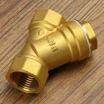 1/2" NPT Brass Y Strainer for Fire Alarm Lines and Plumbing