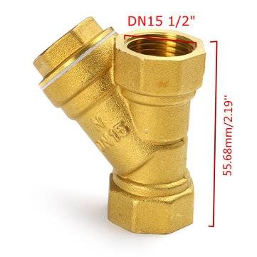 1/2" NPT Brass Y Strainer for Fire Alarm Lines and Plumbing