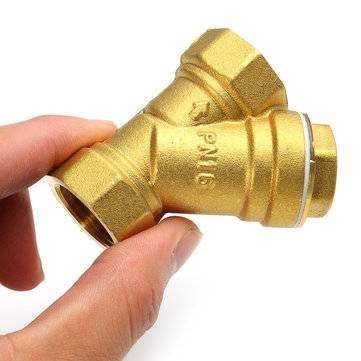 1/2" NPT Brass Y Strainer for Fire Alarm Lines and Plumbing