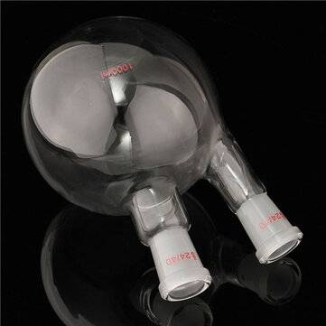 1000ml 2 Neck 24/40 Flat Bottom Glass Flask Laboratory Boiling Bottle
