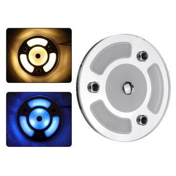 100mm Dimmable LED Reading Light Touch Dimmer Switch Blue+Warm White Day Night Car Roof Lamp for Car