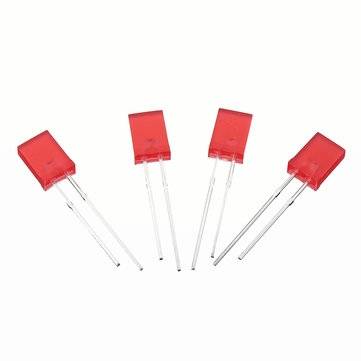 100pcs 2*5*7mm Square LED Red Light-emitting Diode 2X5X7 LED Diode