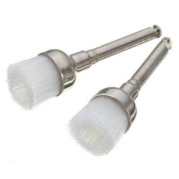 100pcs 28mmx7mm Dental Prophy Brush Polishing Wheel Brush White Nylon Bowl Shape