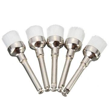 100pcs 28mmx7mm Dental Prophy Brush Polishing Wheel Brush White Nylon Bowl Shape