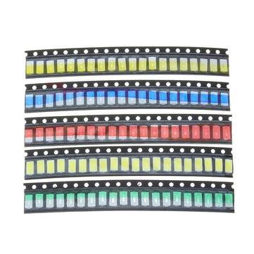100Pcs 5 Colors 20 Each 5730 LED Diode Assortment SMD LED Diode Kit Green/RED/White/Blue/Yellow