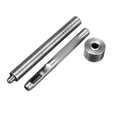 100pcs 6mm Brass Eyelets Silver Bronze Punch Tool Kit Leather Craft Clothes DIY Tools Kit