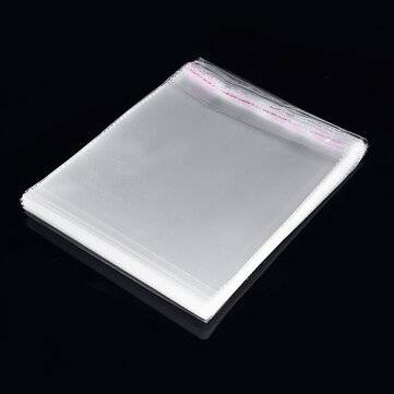 100Pcs 7.5``x7.5`` CD Record Outer Cover OPP Sleeves Clear Storage Self Adhesive Bag CD Storage Bag