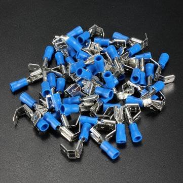 100PCS Back Piggy Back Spade Crimp Connector Terminal 0.5-6.0mm 10-22AWG PVC