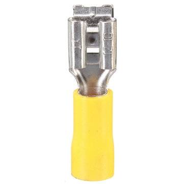 100PCS Back Piggy Back Spade Crimp Connector Terminal 0.5-6.0mm 10-22AWG PVC