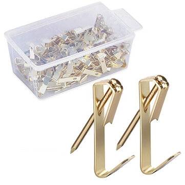 100pcs Picture Hangers Hanging Painting Mirror Picture Frame Hanger Wall Hook With Screws