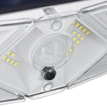 104LED Solar Powered Wall Light PIR Motion Security Flood Lamp Outdoor Light