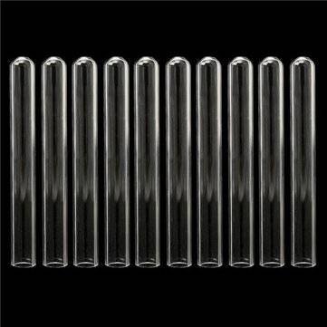 10pcs 12x100mm Lab Chemistry Glassware Borosilicate Glass Teaching Test Tubes