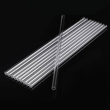 10Pcs 300x7x1mm Length 300mm OD 7mm 1mm Thick Wall Borosilicate Glass Blowing Tube Lab Factory Schoo