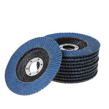 10Pcs 4 Inch Sanding Flap Discs Frosted Sheet Blue Sand 100 Type Louvre Polishing Wheel