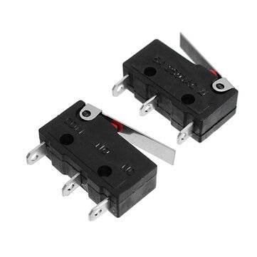 10pcs 5A 250V 3 Pin Tact Micro Switch Sensitive Microswitch Micro Switches Handle KW11-3Z Limit Swit