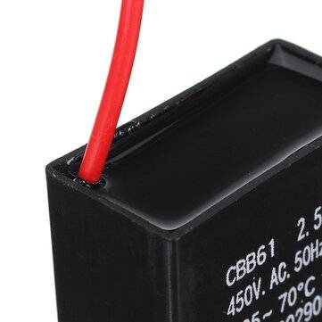 10pcs CBB61 450V 2.5uf Starting Capacitance AC Fan Capacitor CBB Motor Run Capacitor 450V 2.5F