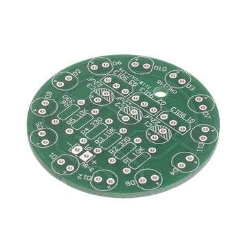 10pcs DIY Blue LED Round Flash Electronic Production Kit Component Soldering Training Practice Board