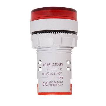 10pcs Green ST16VD 22mm Hole Size 6-100 VDC Digital Voltmeter Round Voltage Detector Tester Mini LED
