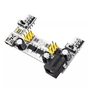 10Pcs MB102 2 Channel 3.3V 5V Breadboard Power Supply Module White Breadboard Dedicated Power Module