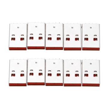 10PCS Positive And Negative Plug USB 4p Board End Male Sink Board SMT Double-Sided Plug Two Straight