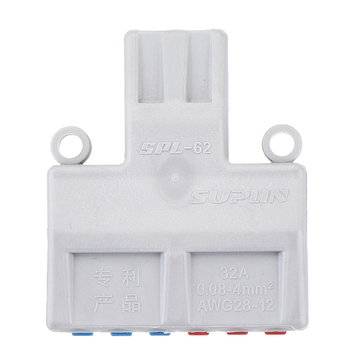 10pcs SPL-62 Two Groups of Parallel One-in and Three-out Splitter Terminal Wire Connector