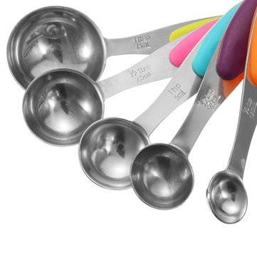 10Pcs Stainless Steel Measuring Cups & Spoons Tea Spoon Set Kitchen Tool