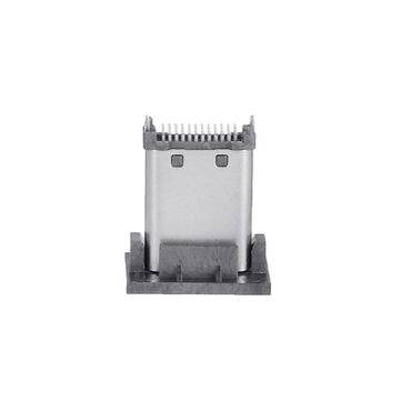 10PCS TYPE-C3.1 Male Vertical Four Feet 24p Double Row Patch USB Vertical SMT with Dust Plug