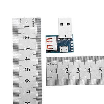 10pcs USB Adapter Board Micro USB to USB Female Connector Male to Female Header 4P 2.54mm