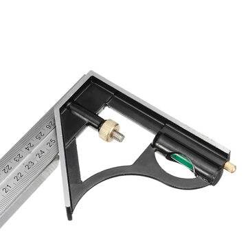12" 300mm Combination Square Protractor Level Measure Measuring Angle Ruler Set