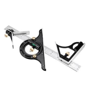 12" 300mm Combination Square Protractor Level Measure Measuring Angle Ruler Set