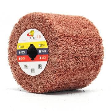 120x100mm 40 to 80 Grit Metal Steel Wire Drawing Burnishing Polishing Wheel for Burni... (SIZE: 40#)