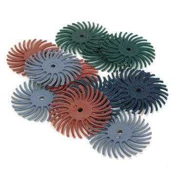 12pcs 1/8 Inch Shank Bristle Brushes 80/120/220/400 Grit Disc Brushes