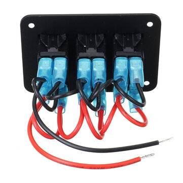 12V 24V 3 Gang Rocker Switch Panel LED Light For Car Marine Boat RV Waterproof