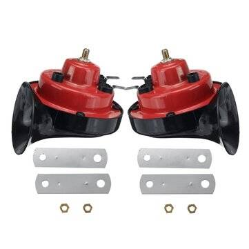 12V 300dB Dual Tone Air Snail Horns Loud Siren For Car Van Motorcycle Universal