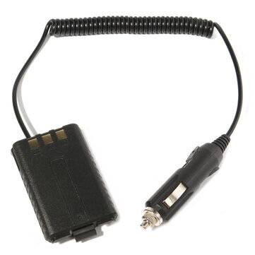 12V Car Charger Battery Adapter Eliminator for Baofeng UV5R Plus Two Way Radio