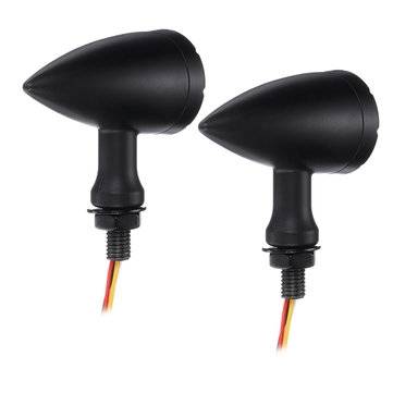12V LED Turn Signals Brake Lights Indicator For Harley Chopper Motorcycle Black
