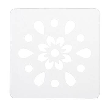 13x13cm 16Pcs White Plastic Mandala Paint Tray Openwork Painting Template