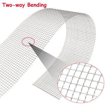 15x90cm Woven Wire 304 Stainless Steel Filtration Grill Sheet Filter 4 Mesh