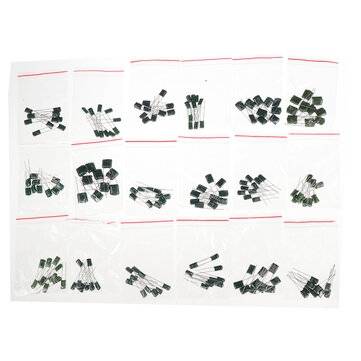 180pcs 18value*10pcs Polyester Film Capacitor Assorted Kit Contains 2A104J 2A332J 2A472J 2A103J 2A33