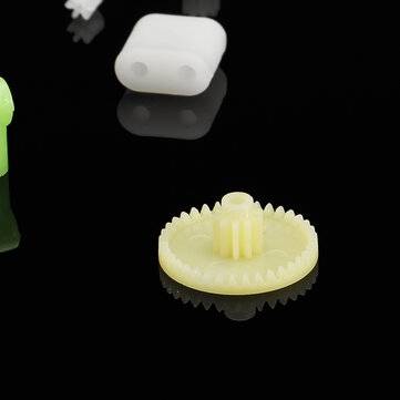 18pcs 0.4 Modulus Colorful Plastic Gears Transmission Shaft Model Rack Pulley Belt Worm Rod Set