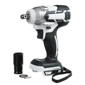 18V 520N.m. Li-Ion Battery Wrench Cordless Brushless Electric Impact Wrench Drive... (COLOR.: WHITE)