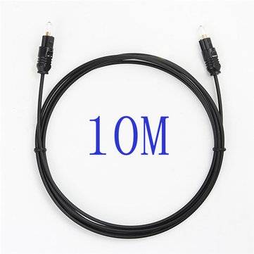 1M-15M Gold Plated Digital Toslink SPDIF Audio Optical Fiber Cable Cord (SIZE: 10M)