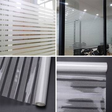 20045cm Frost Window Film Static Striped Glass Self Adhesive Film Decoration