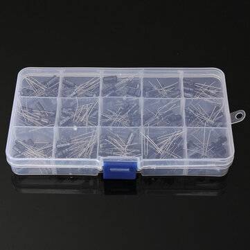 200pcs 0.1-220uF 15 Value Electrolytic Capacitor Assortment Box Kit