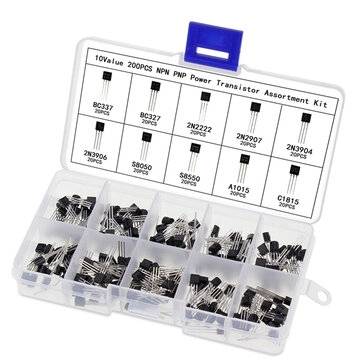 200pcs NPN PNP Transistor TO-92 Power Transistor 10 Values Each 20