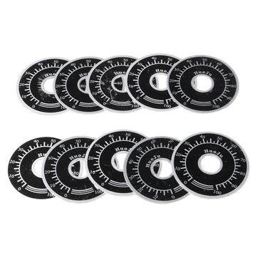 20pcs Adjustable Rotate Button Potentiometer 0-100 Scale Sheet