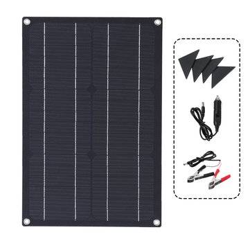 20W ETFE Solar Panel Field Vehicles Emergency Charger WIth 4 Protective Corners Single USB+DC