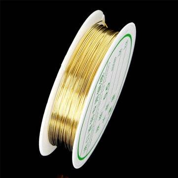 2-1.0mm Craft Beading Wire Gold Copper Wire For Bracelet Necklace Jewelry DIY Acces... (SIZE: 0.4MM)